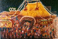 Entracte au cirque - huile s/toile - 100x73 - 1200 �