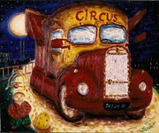 Camion circus - Huile s/toile - 55x46