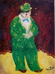 Pagliaccio circus - Huile s/toile - 27x33