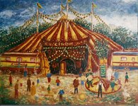Welcome to the circus - Huile s/toile - 73x60